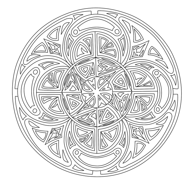 coloriage mandala labyrinthe