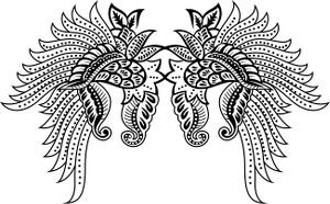 Coloriage de tatouage d'ailes